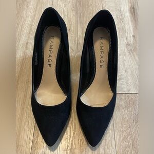 Rampage Black Heeled Shoes Elegant Design